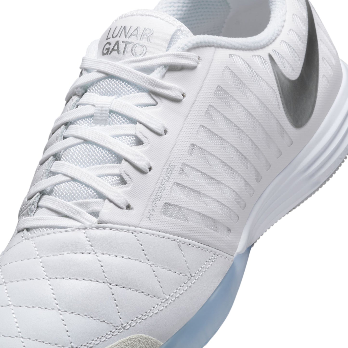 Nike Lunargato II IN Indoor Soccer Shoes - White/ White Chrome