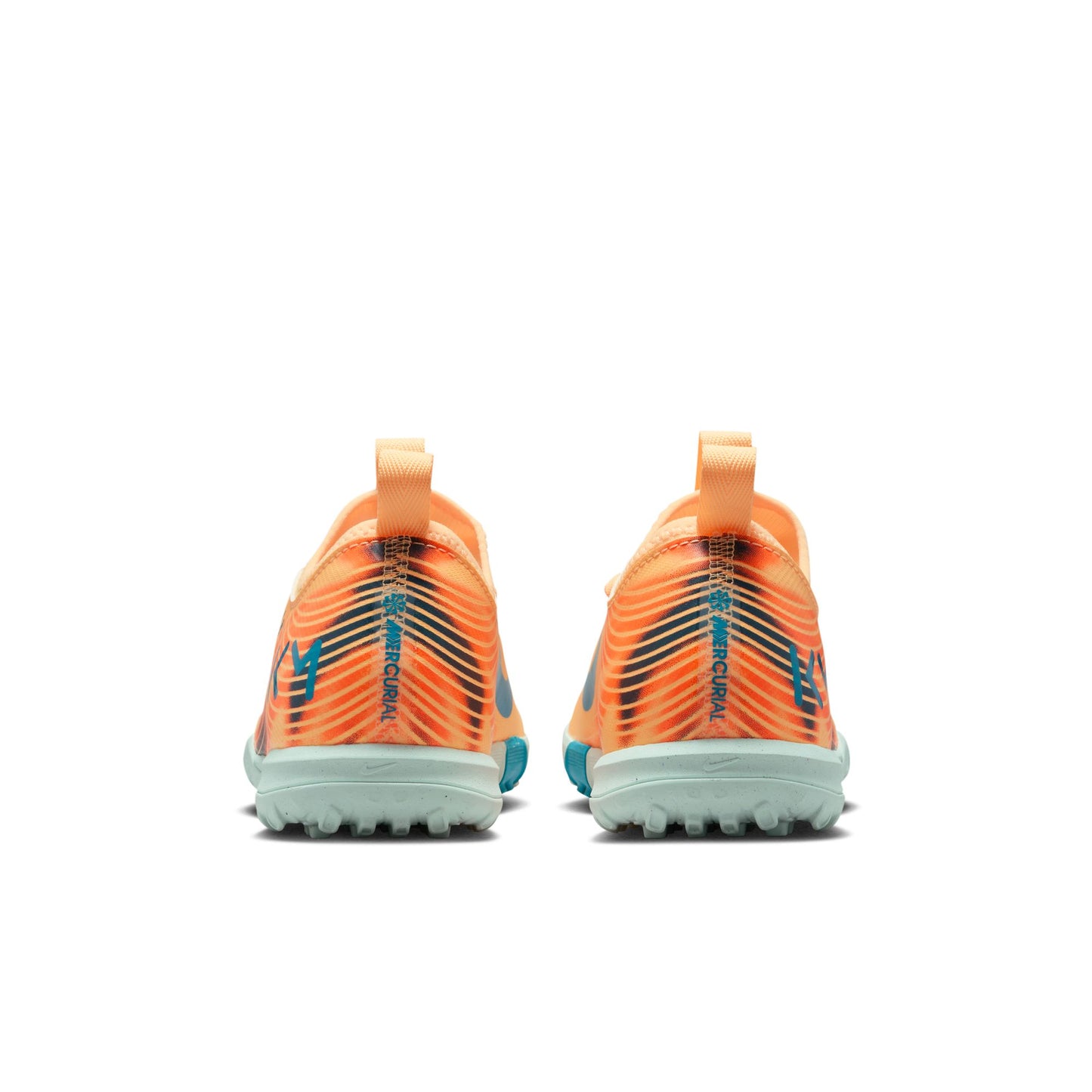 Nike Junior Vapor 16 Academy Kylian Mbappe TF Turf Soccer Shoes - Melon Tint/Neo Turq-Igloo