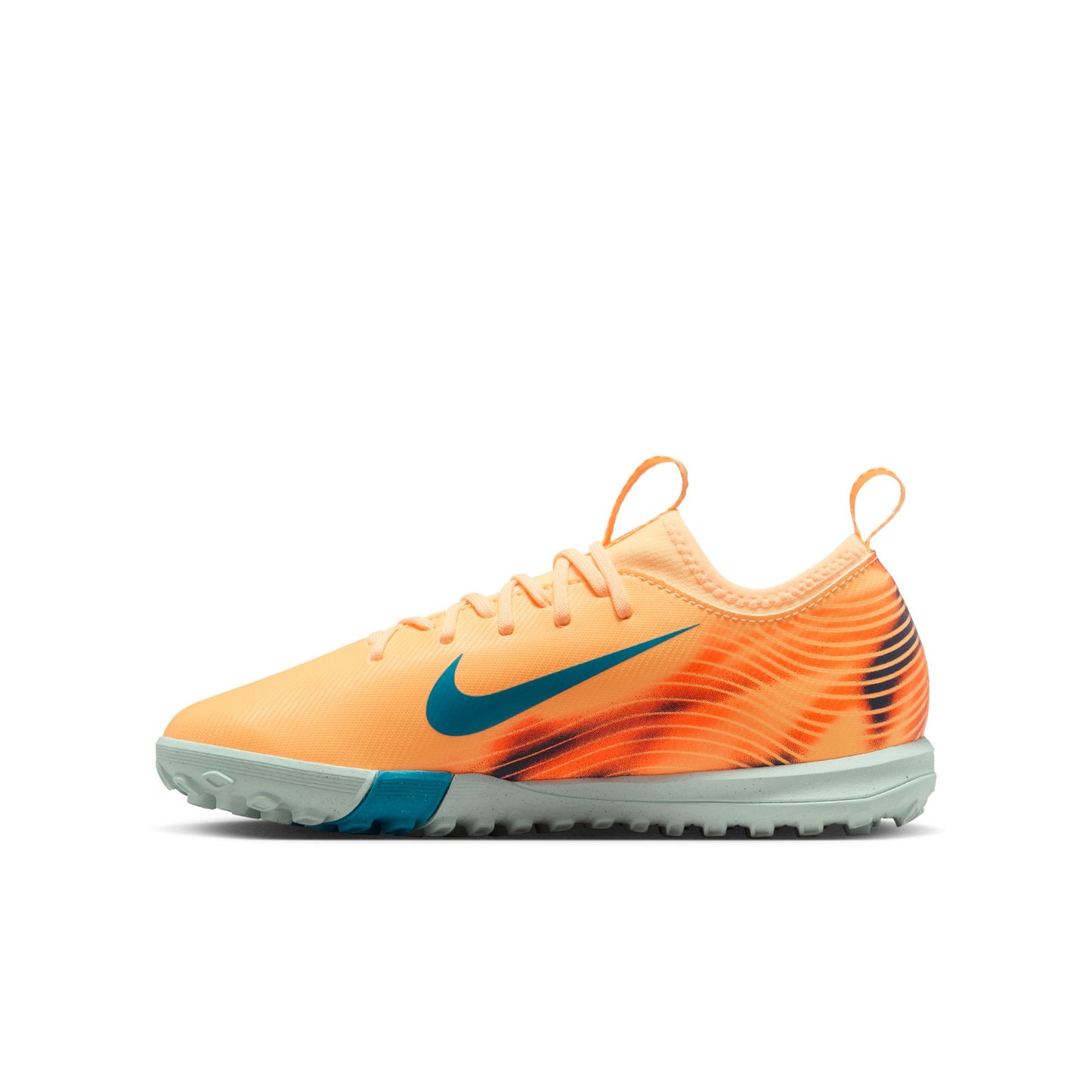 Nike Junior Vapor 16 Academy Kylian Mbappe TF Turf Soccer Shoes - Melon Tint/Neo Turq-Igloo