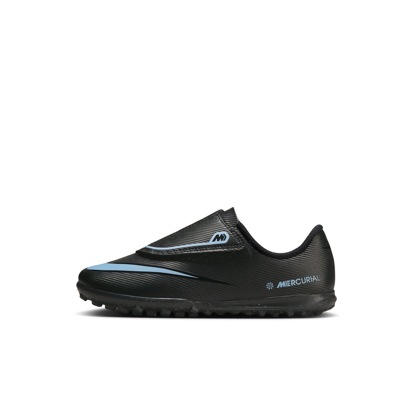 Nike Junior Mercurial Vapor 16 Club TF Turf PS (V) Soccer Shoes- Black/Ice Blue