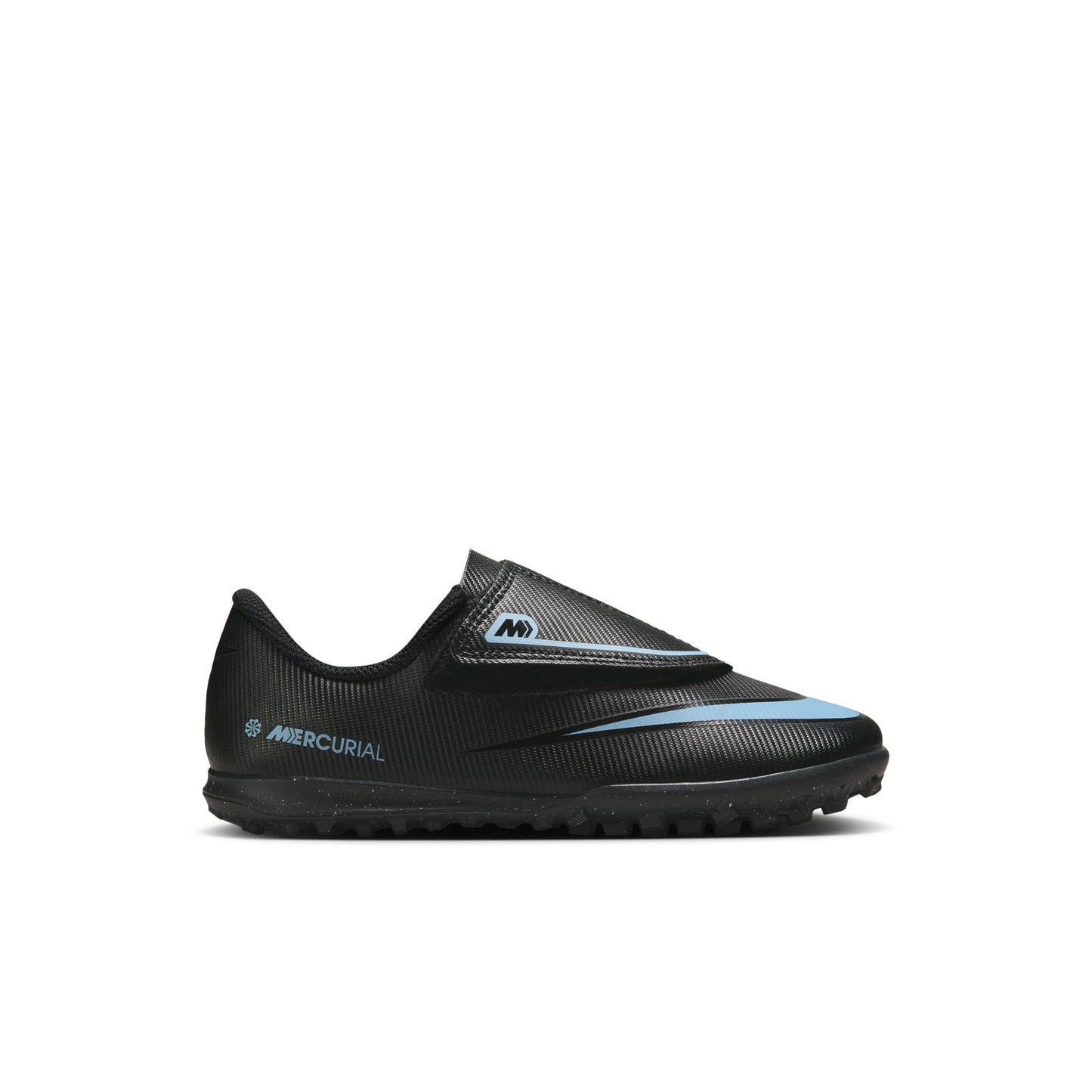 Nike Junior Mercurial Vapor 16 Club TF Turf PS (V) Soccer Shoes- Black/Ice Blue