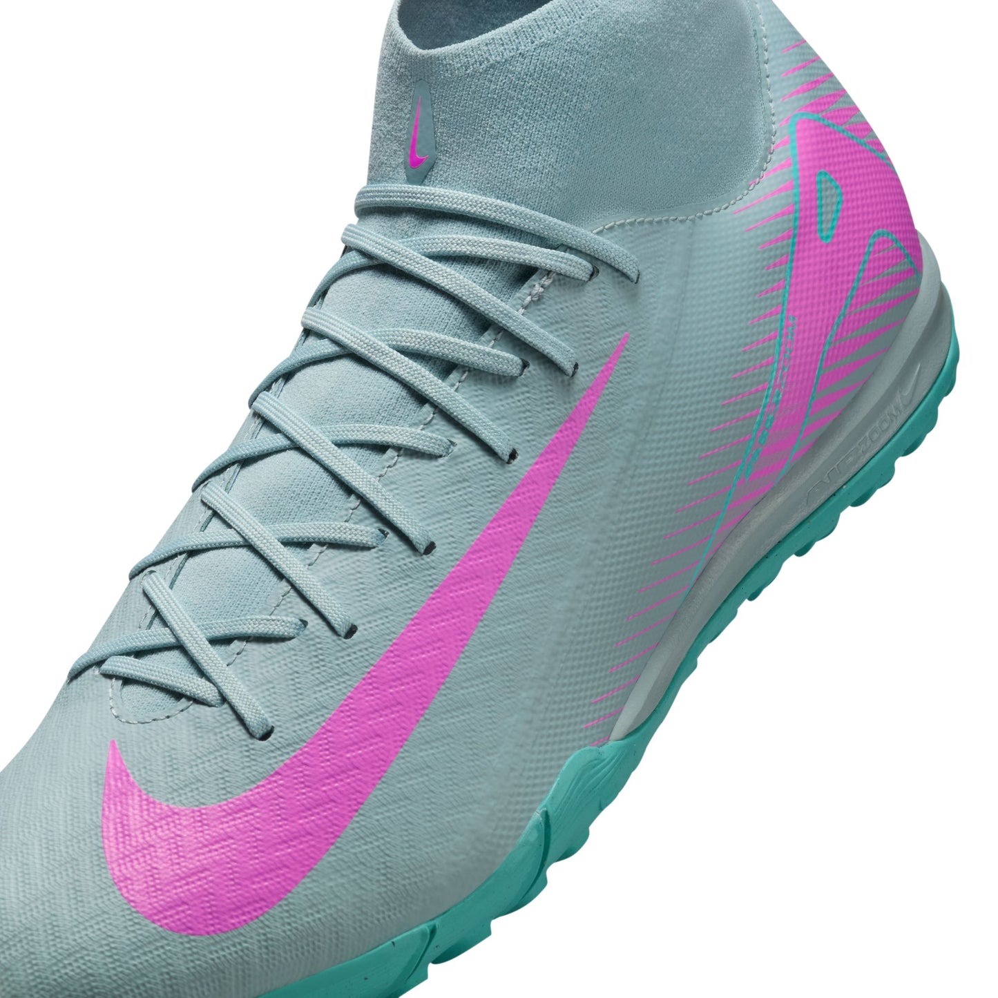 Nike Air Zoom Mercurial Superfly 10 Academy TF Turf Soccer Shoes - Ocean Cube/Pink Blast
