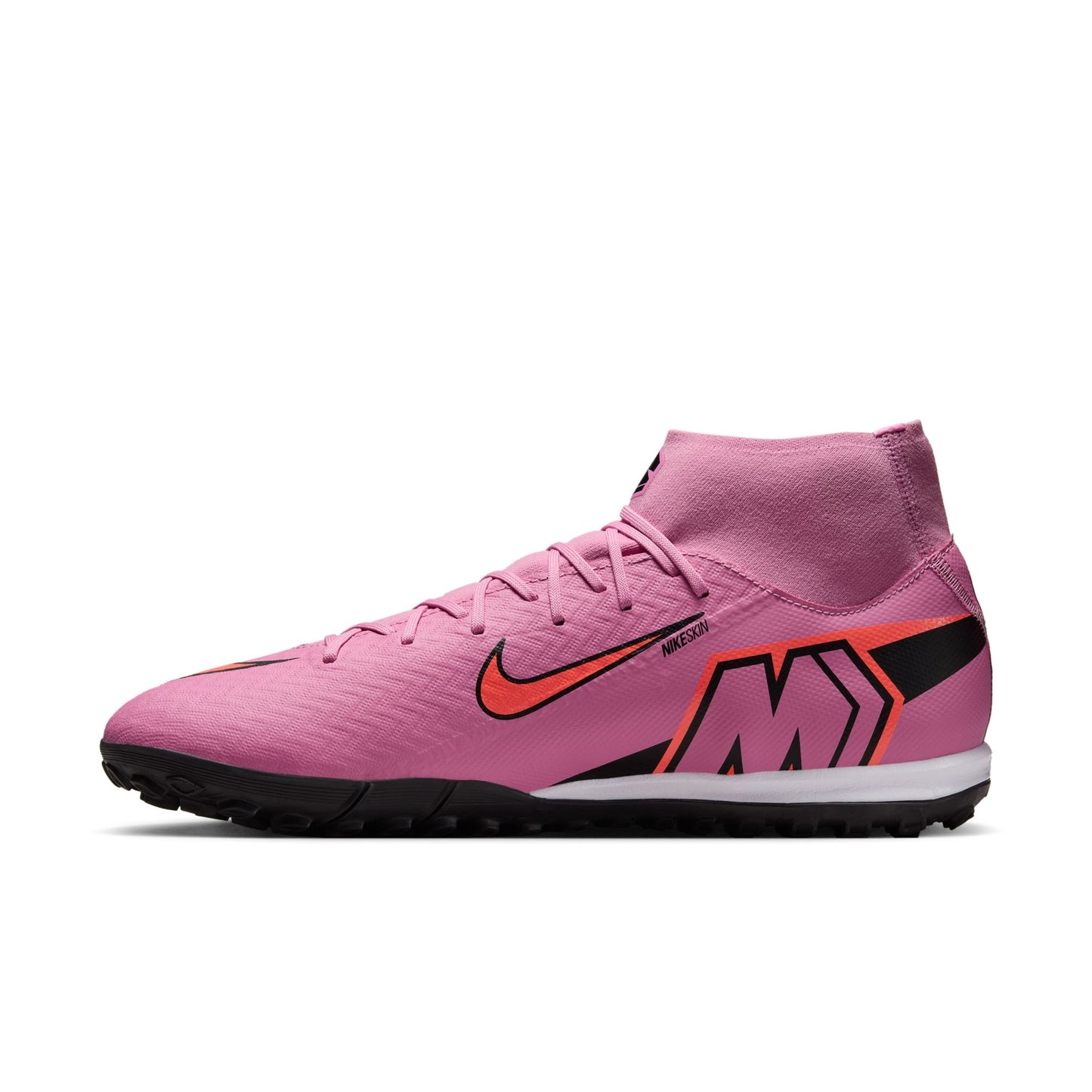 Nike Air Zoom Mercurial Superfly 10 Academy TF Turf Soccer Shoes - Magic Flamingo/ Black Total Crimson