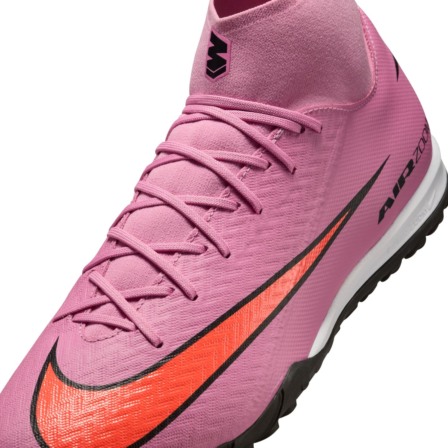 Nike Air Zoom Mercurial Superfly 10 Academy TF Turf Soccer Shoes - Magic Flamingo/ Black Total Crimson
