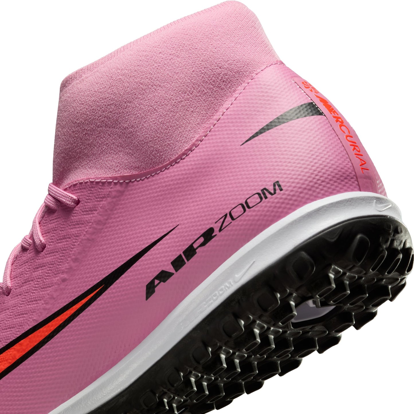 Nike Air Zoom Mercurial Superfly 10 Academy TF Turf Soccer Shoes - Magic Flamingo/ Black Total Crimson