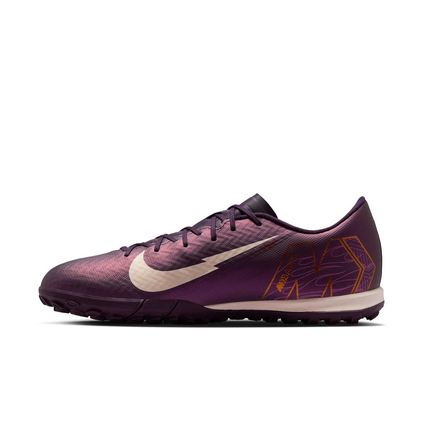 Nike Zoom Mercurial Vapor 16 Academy TF Turf Soccer Shoes - Grand Purple/ Pale Ivory