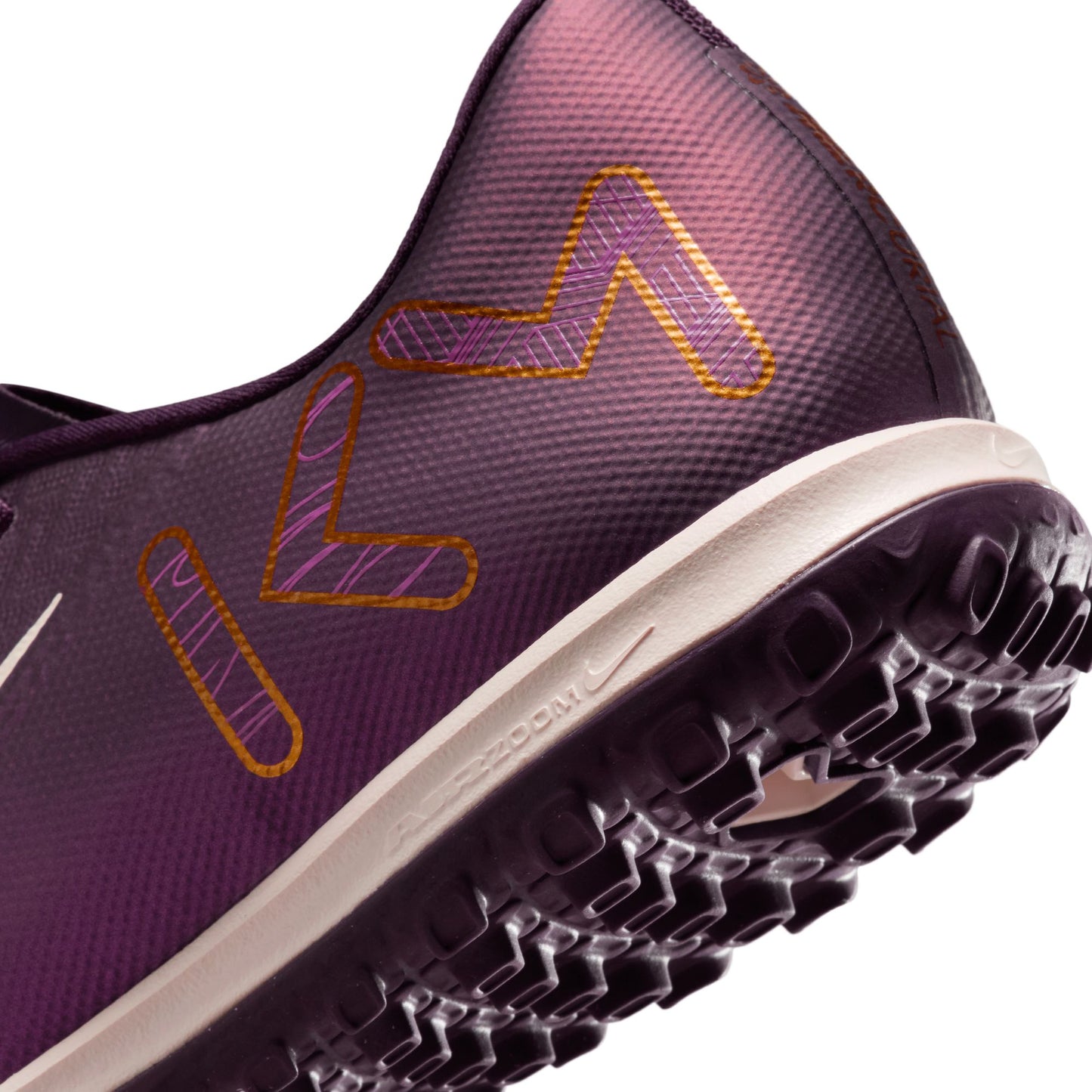 Nike Zoom Mercurial Vapor 16 Academy TF Turf Soccer Shoes - Grand Purple/ Pale Ivory