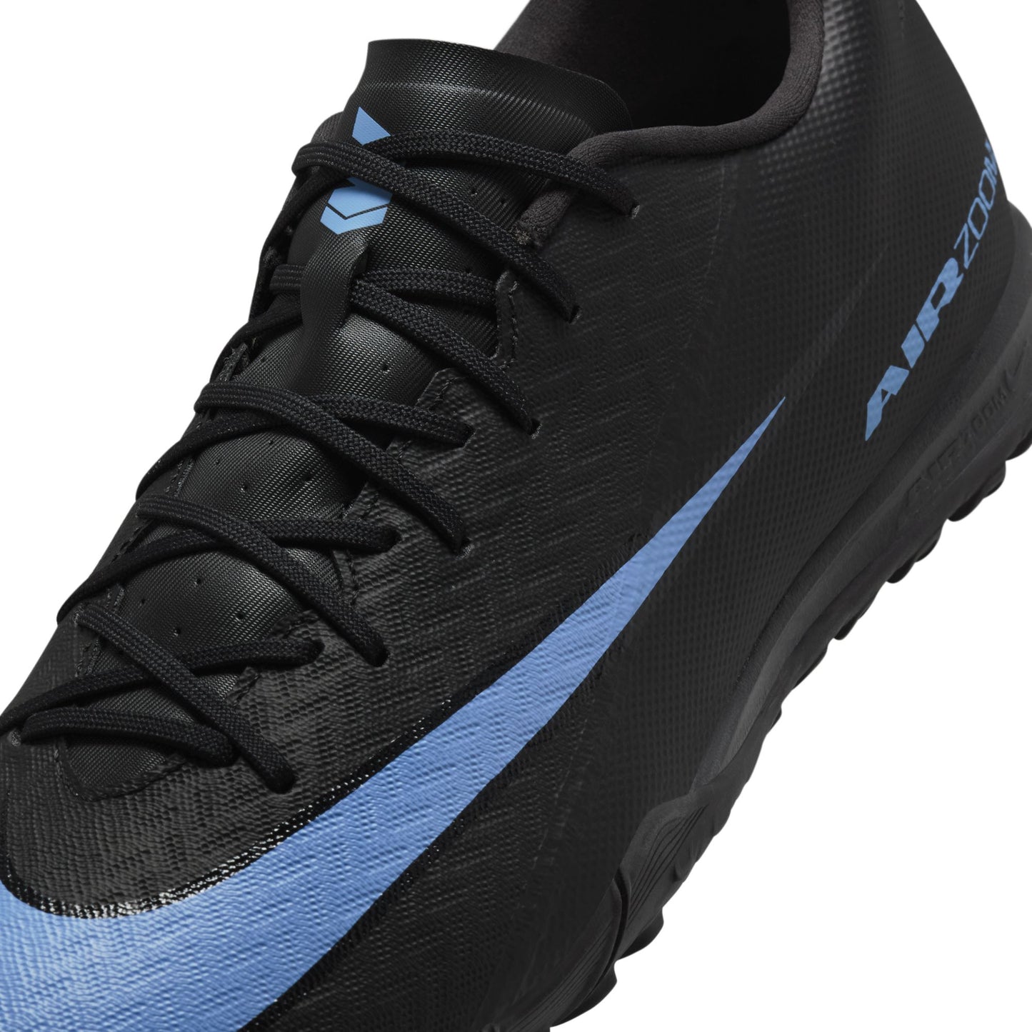 Nike Zoom Mercurial Vapor 16 Academy TF Turf Soccer Shoes- Black/ Ice Blue