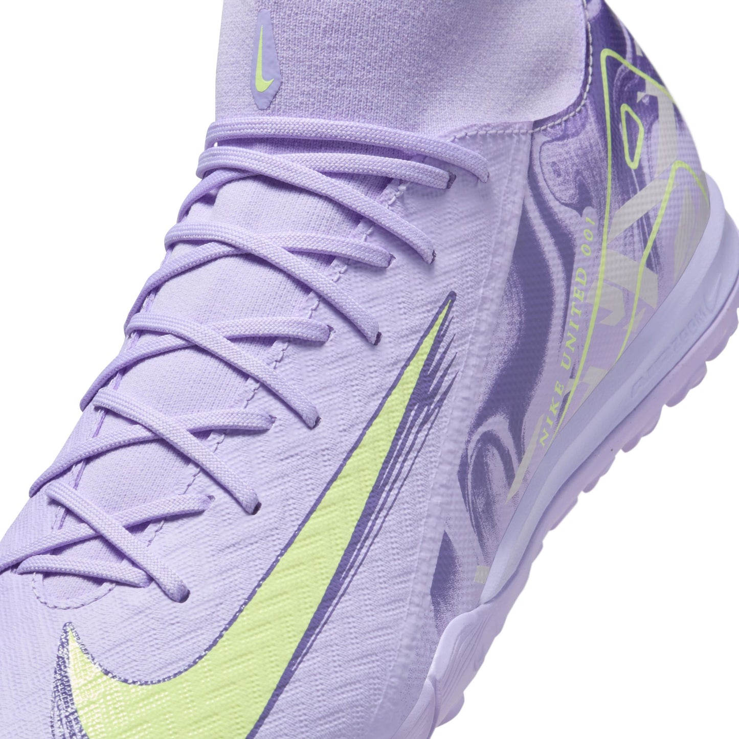 Nike Air Zoom Mercurial Superfly 10 Academy TF Turf Soccer Shoes NU1 - Purple Agate/ Barely Volt