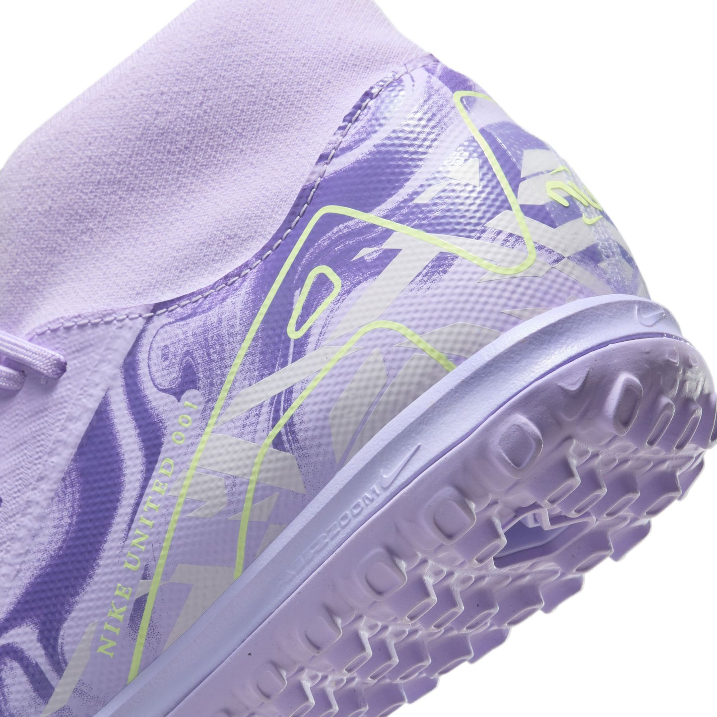 Nike Air Zoom Mercurial Superfly 10 Academy TF Turf Soccer Shoes NU1 - Purple Agate/ Barely Volt