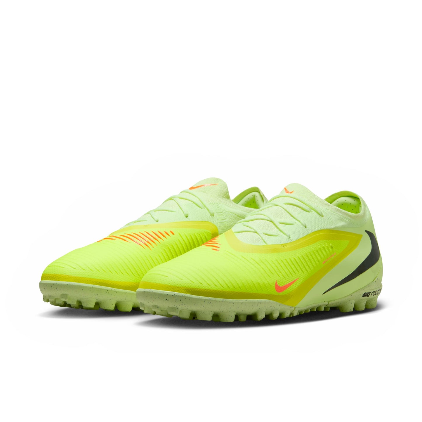 Nike React Phantom 6 Pro TF Turf Soccer Shoes - Hyper Crimson/ Black LimeLight