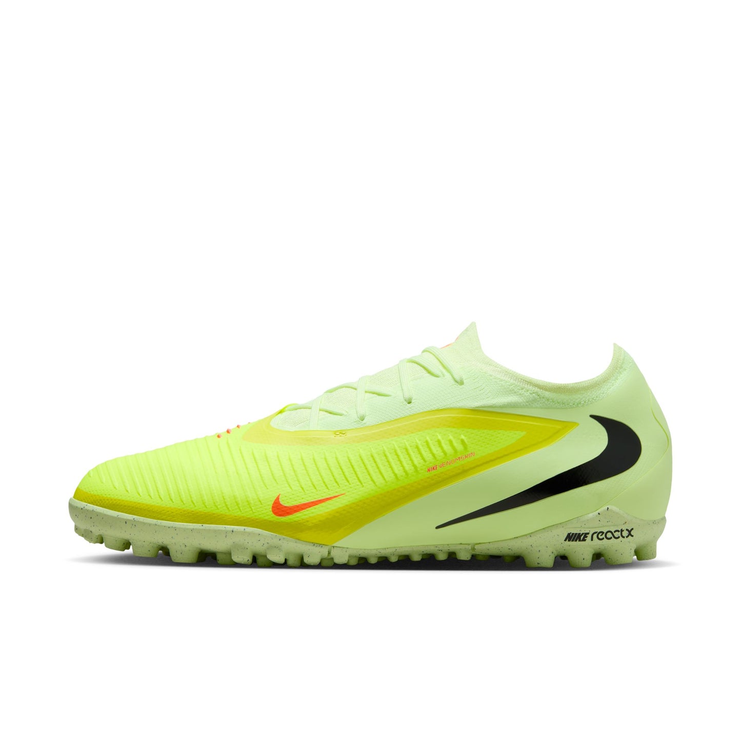 Nike React Phantom 6 Pro TF Turf Soccer Shoes - Hyper Crimson/ Black LimeLight