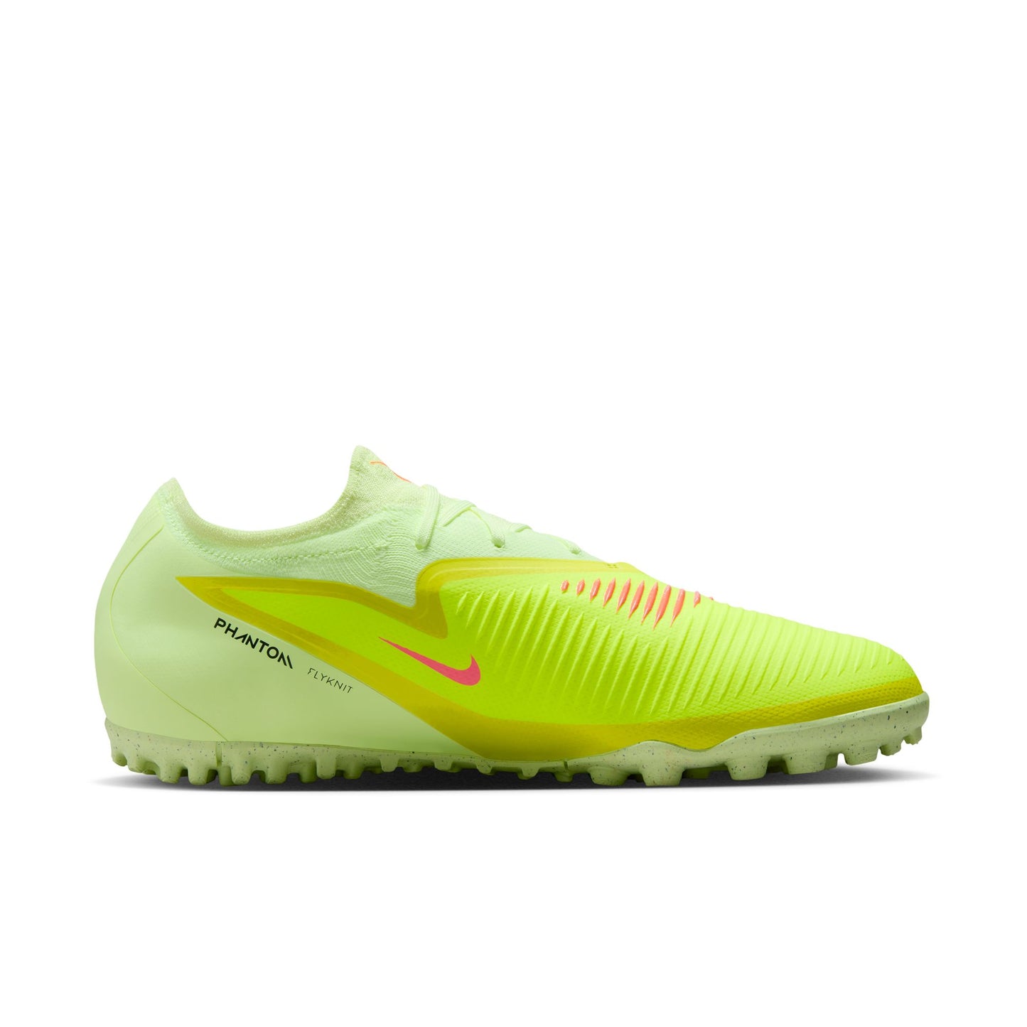 Nike React Phantom 6 Pro TF Turf Soccer Shoes - Hyper Crimson/ Black LimeLight