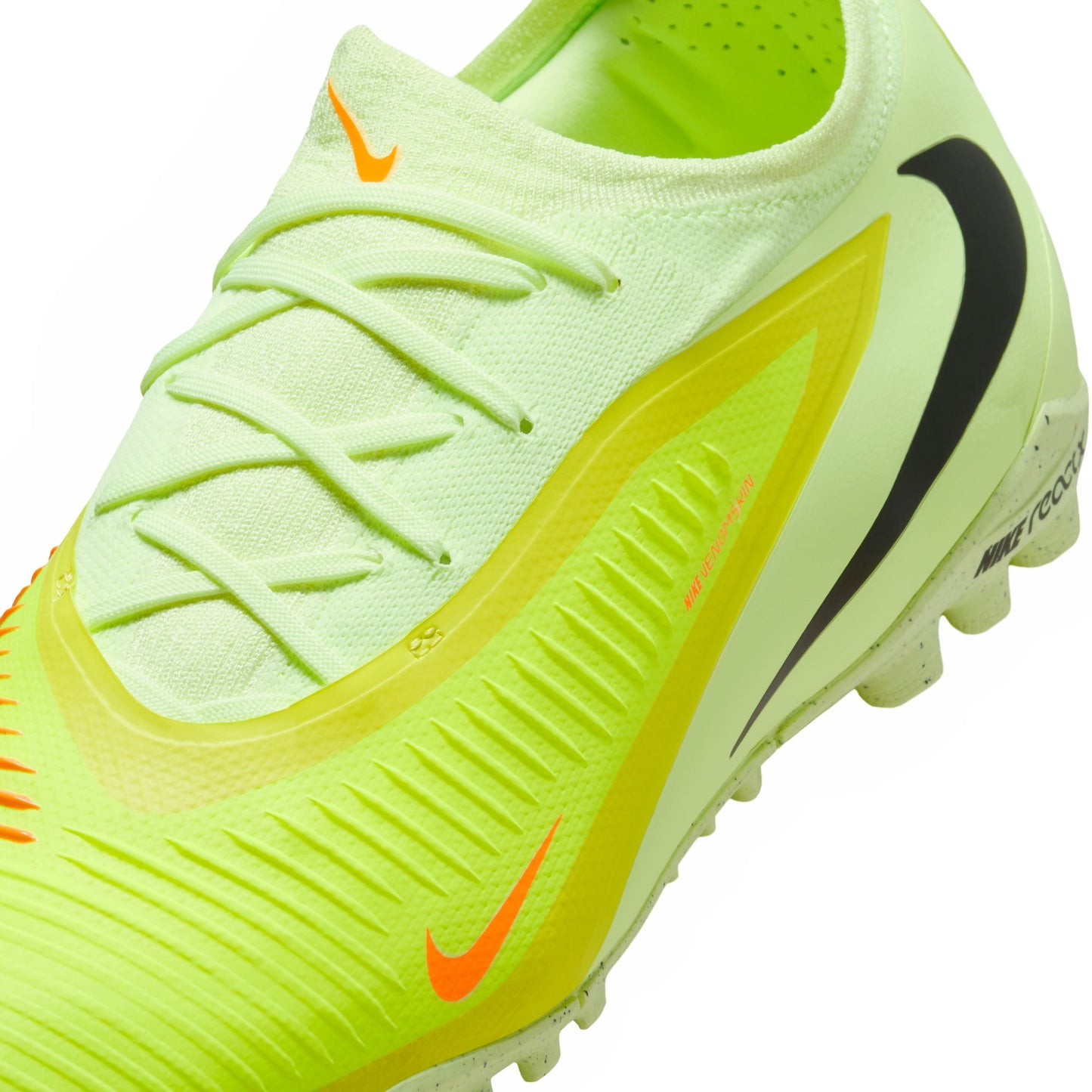 Nike React Phantom 6 Pro TF Turf Soccer Shoes - Hyper Crimson/ Black LimeLight