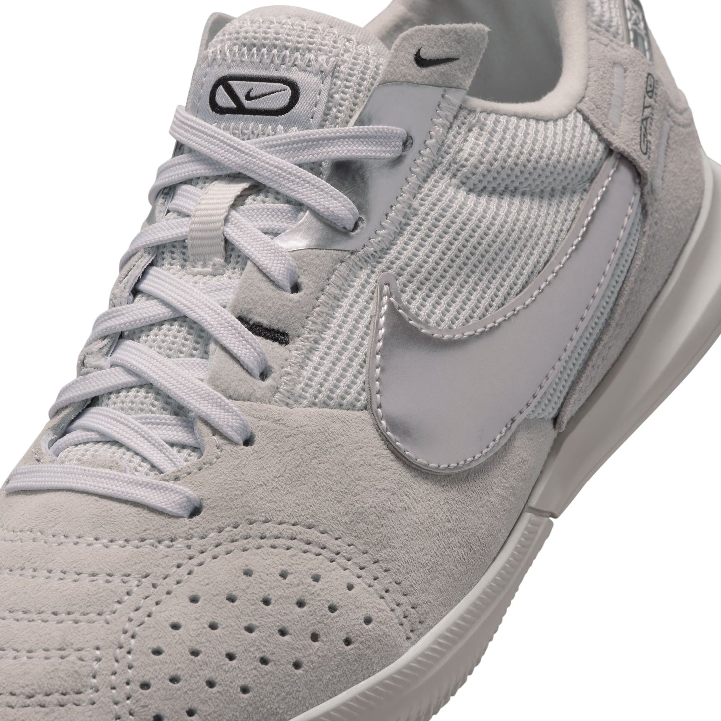 Nike Junior StreetGato IC Indoor Soccer Shoes- Lt Smoke Grey/Metallic Silver