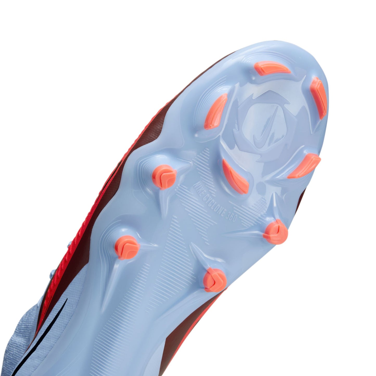 Nike Phantom 6 360 High Academy DF FG Firm Ground Soccer Cleats - Royal Tint/ Bright Crimson