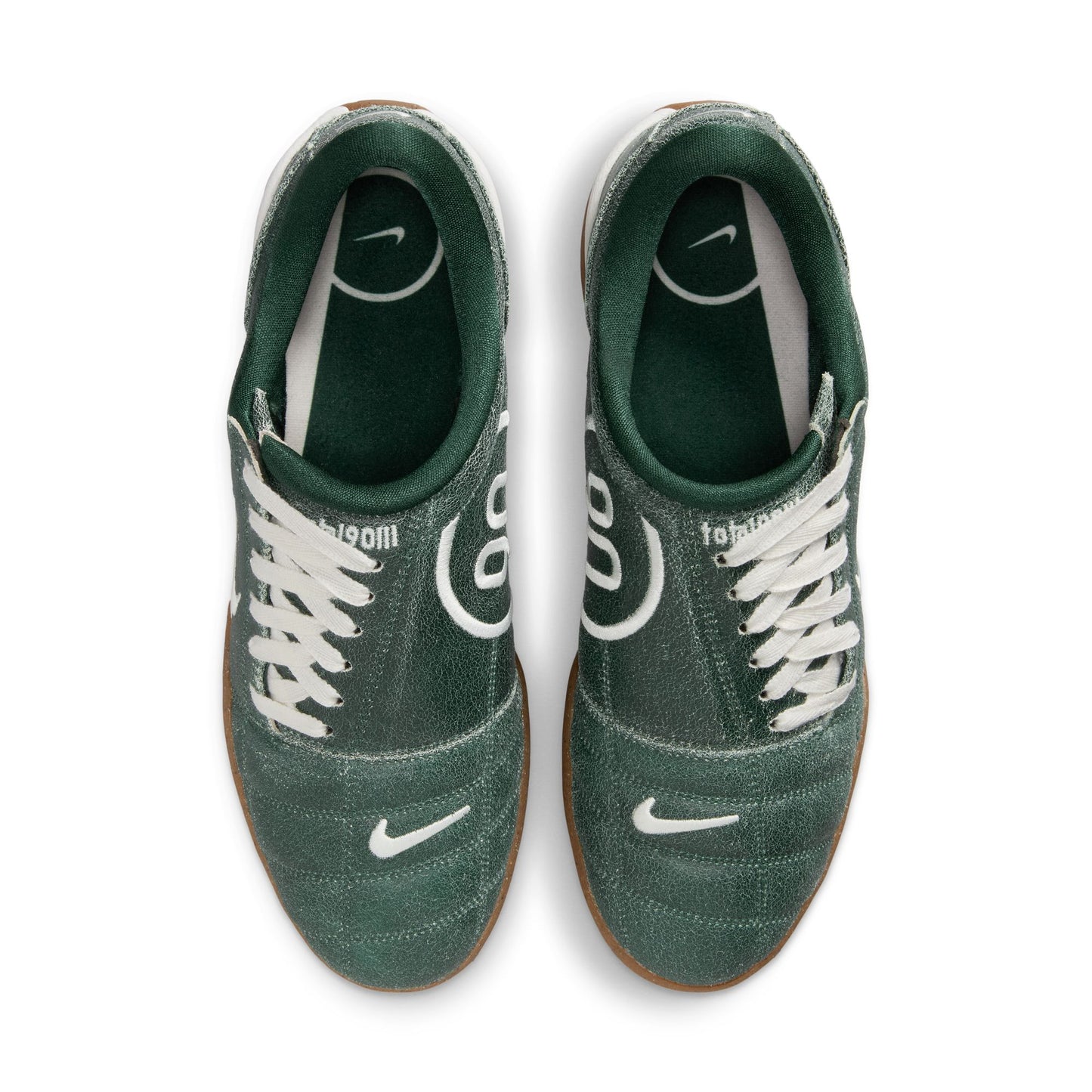 Nike T90 Premium Indoor Soccer Shoe- Firm/ Sail-Fir-Gum Med Brown