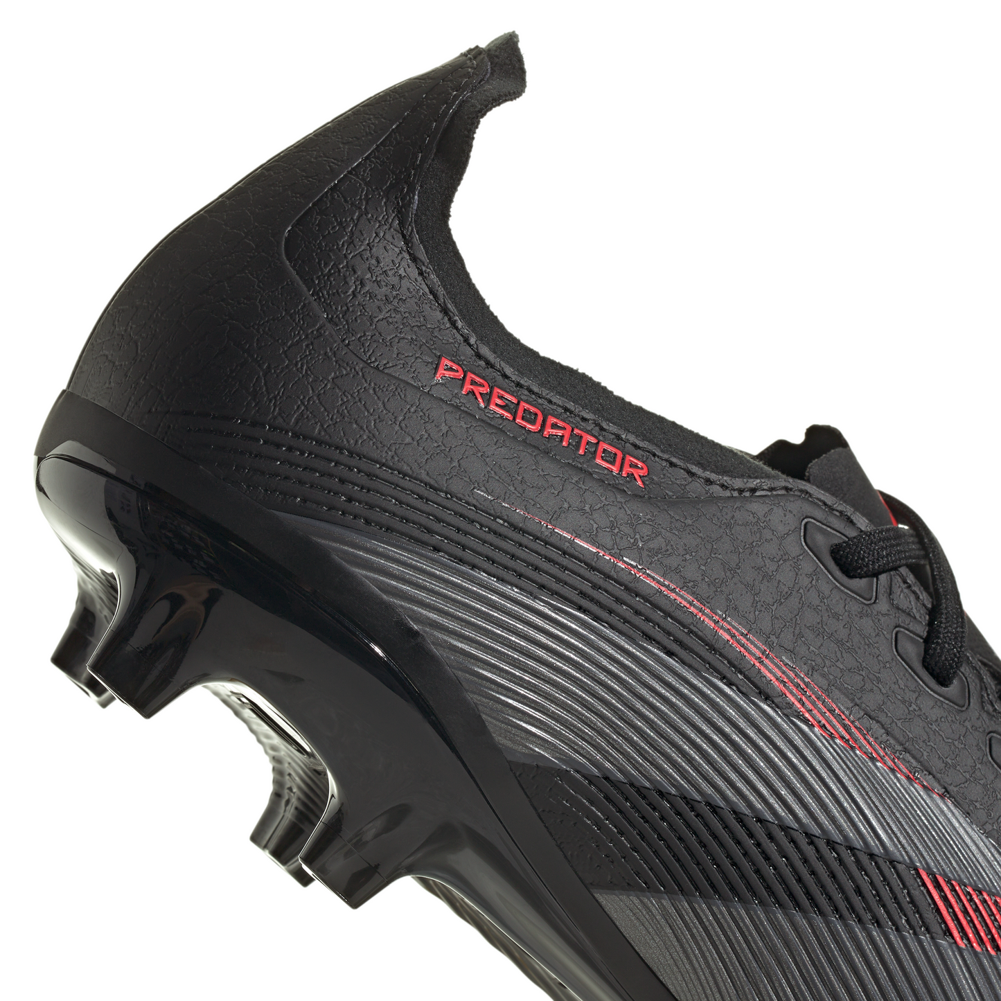 adidas Predator League FG/MG Soccer Cleat - core black/grey four/lucid red