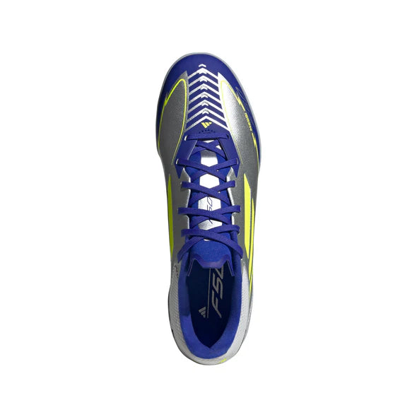 adidas F50 League TF Turf Shoes MESSI - Silver / Blue / Neon