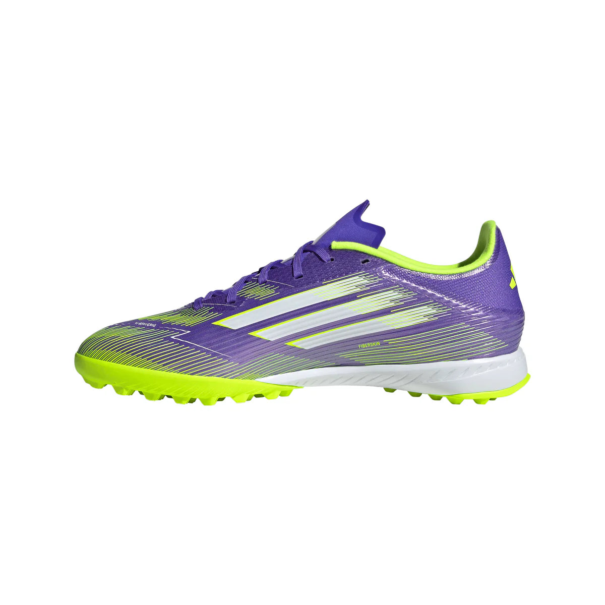 adidas F50 League TF Turf Soccer Shoes - Ftwr Purple/ Core Black/Lucid Lemon