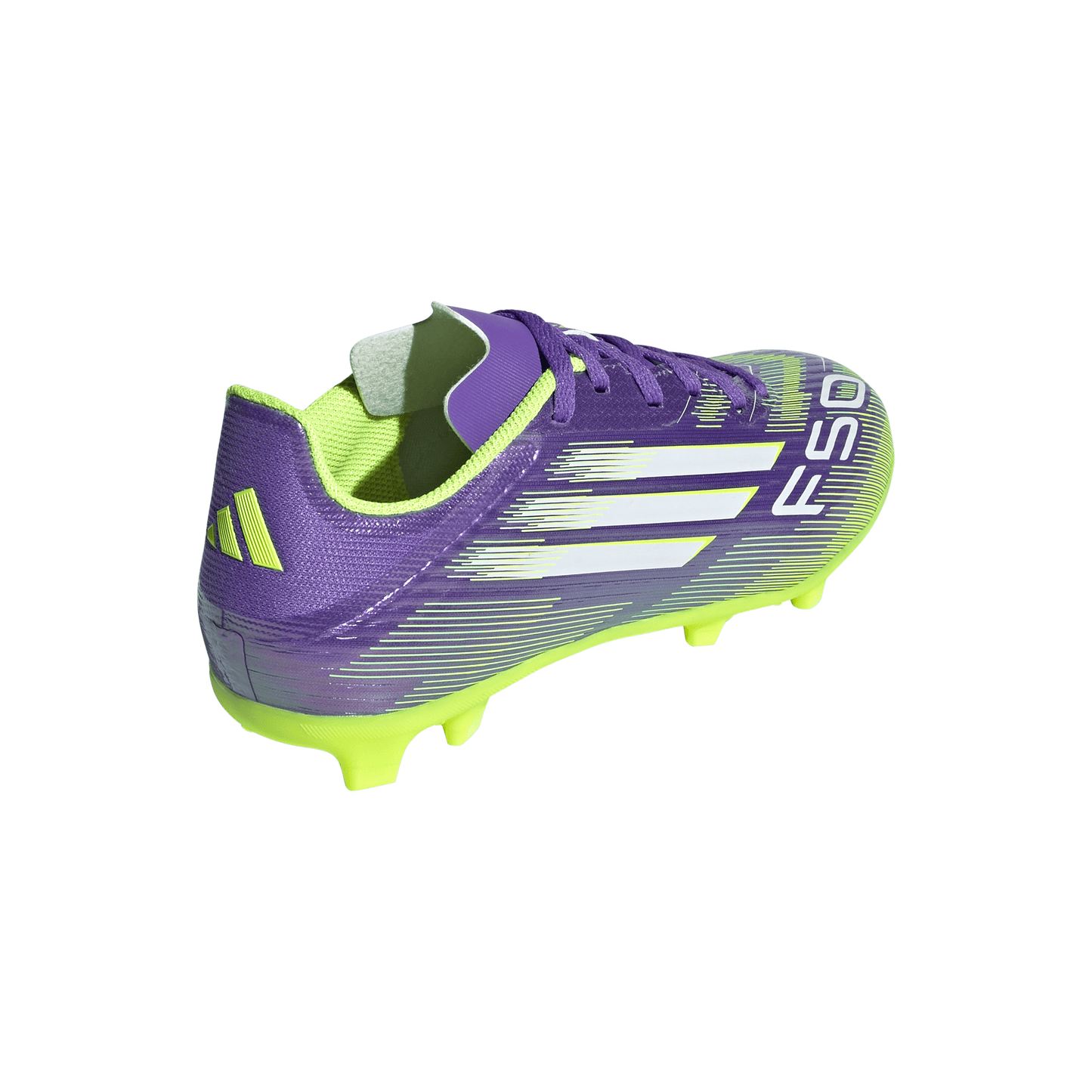 adidas Junior F50 League FG Firm Ground Soccer Cleats - Purrus/ FTWhite/ Luclem