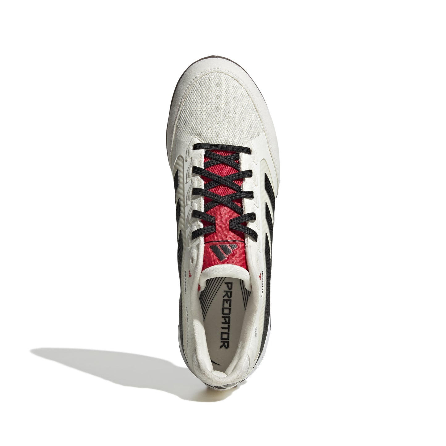 adidas Predator Pro Indoor Soccer Shoes - Off White/Core Black/Pure Ruby