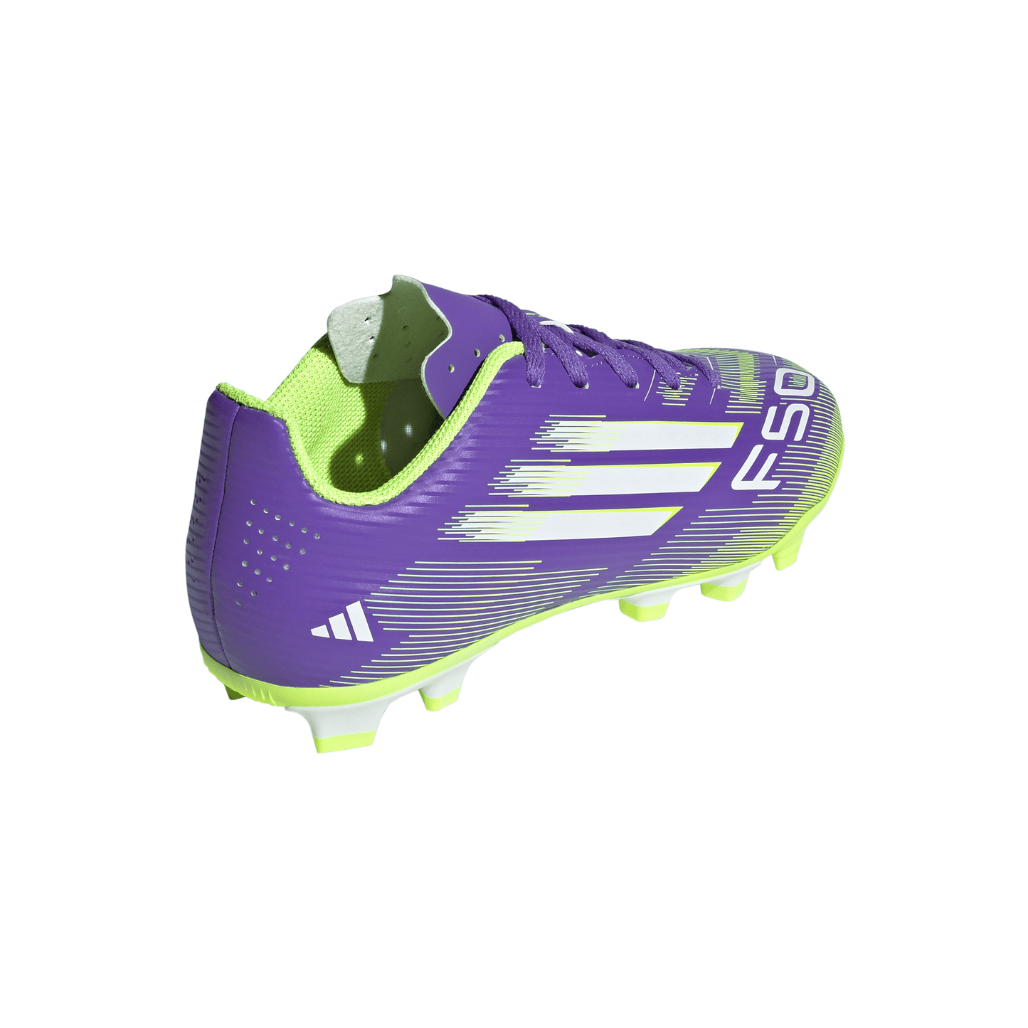 adidas F50 Club FG Firm Ground Junior- Purrus/ FTWhite/Lucid Lemon
