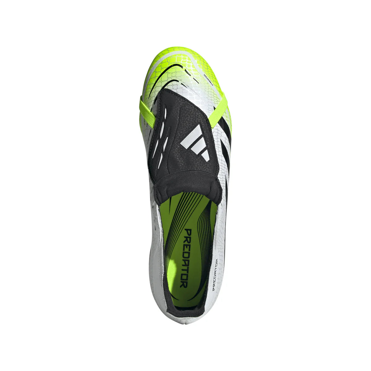 adidas Predator League FT FG Firm Ground Soccer Shoes - Ftwr White/ Core Black/ Lucid Lemon