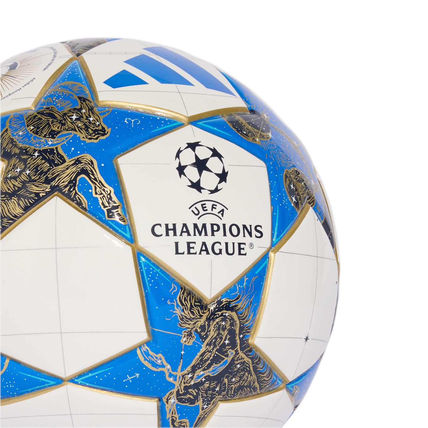 adidas UEFA Champions League Mini 25/26 Group Stage Ball - White/ Blue/ Pantone/ Gold Met