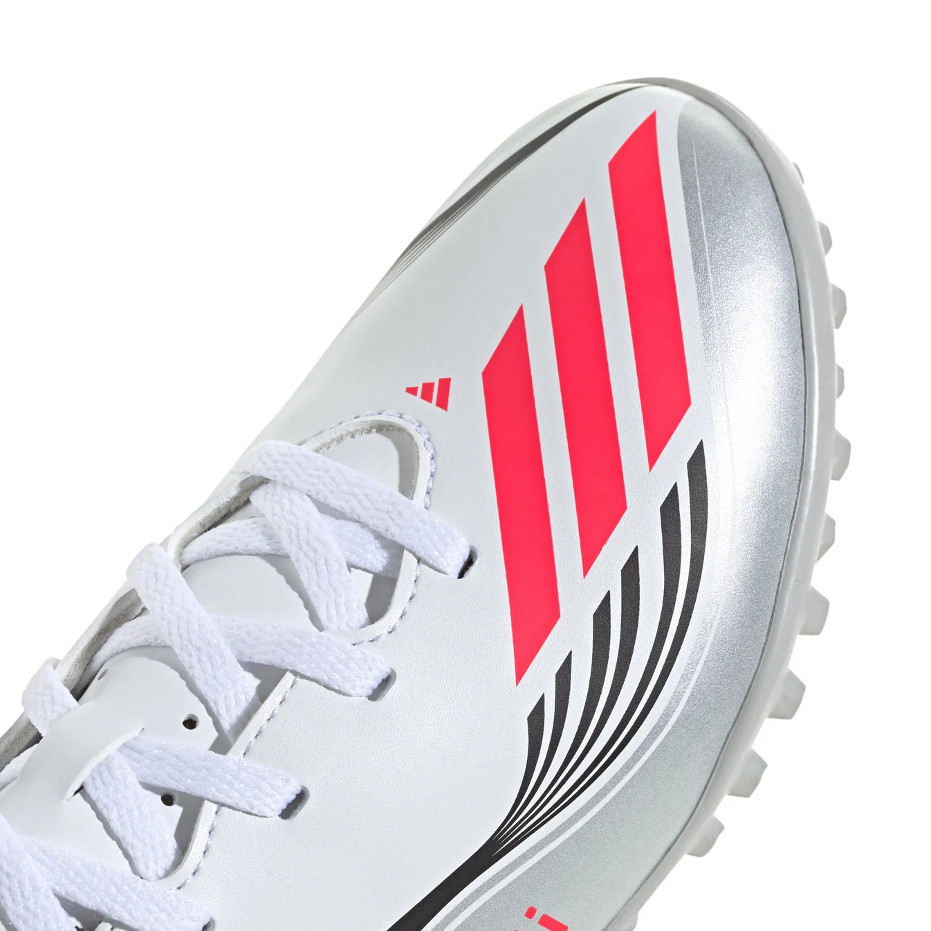 adidas F50 Messi Club TF Turf Shoes Junior -FtwWht/ Lucred/ Silvmt