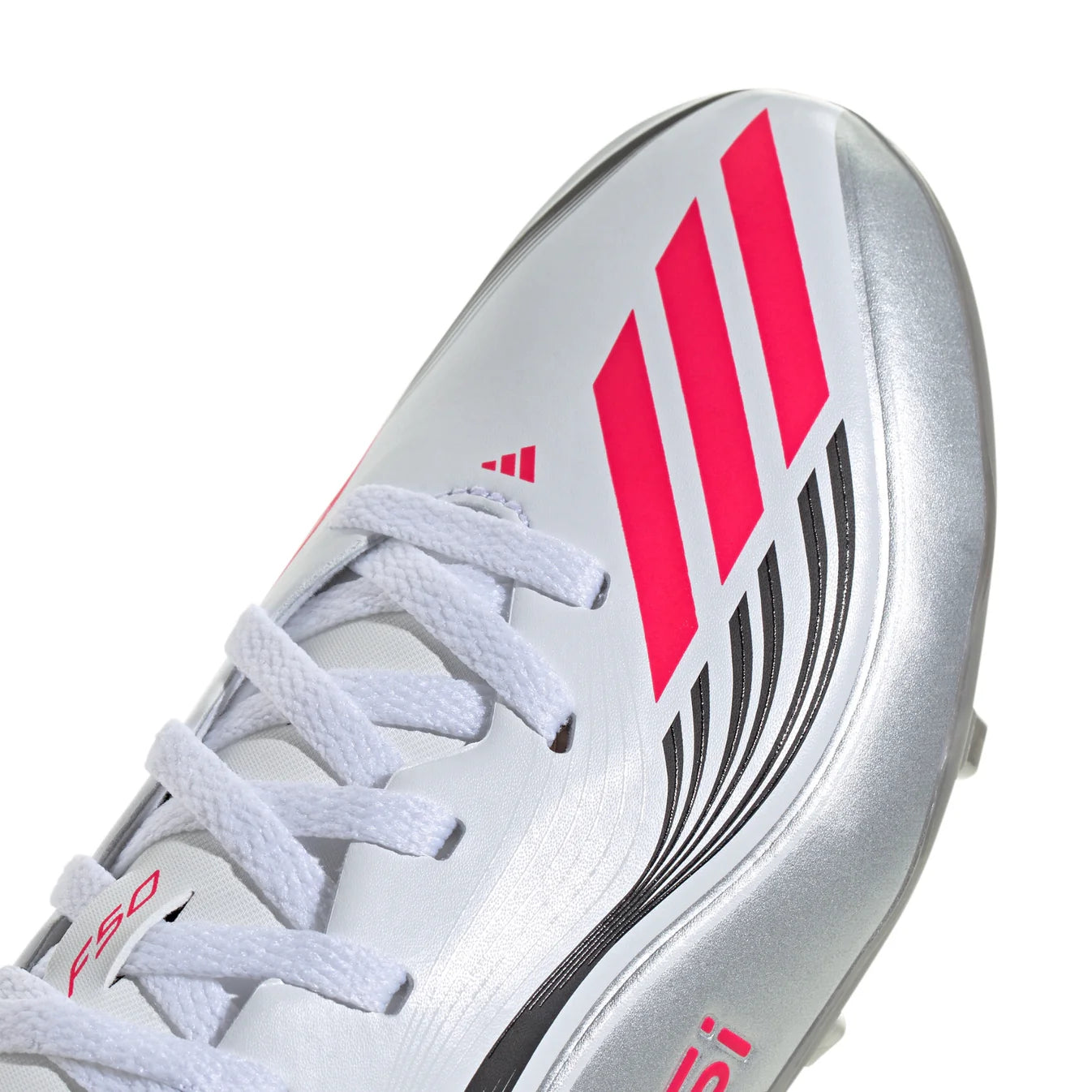 adidas F50 League FG Firm Ground Soccer Cleats MESSI - FtwWht/ Lucred/ Silvmt