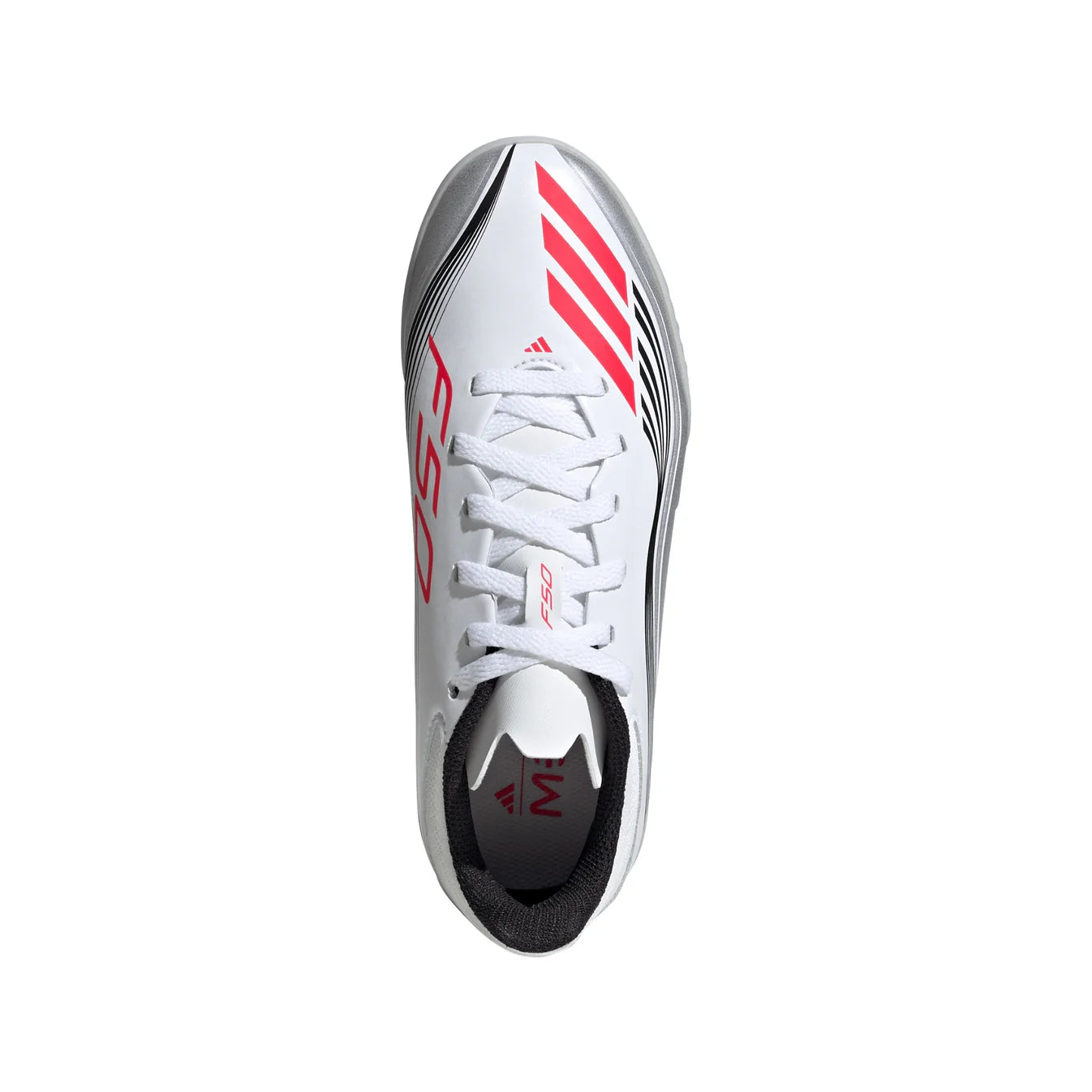 adidas F50 Messi League TF Turf Shoes Junior -FtwWht/ Lucred/ Silvmt