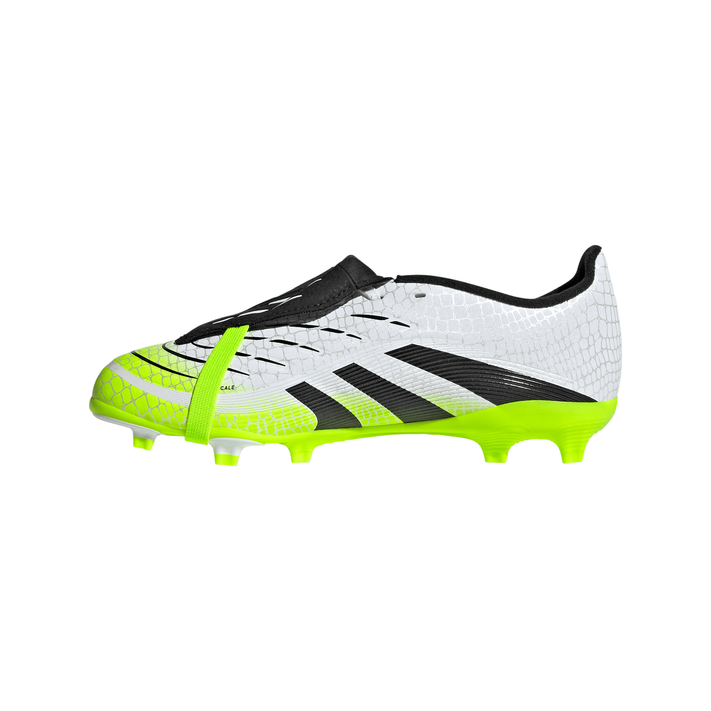 adidas Junior Predator League FT Fold Tongue FG Firm Ground Soccer Shoes - FTWhite/ CBlack/ Luclem