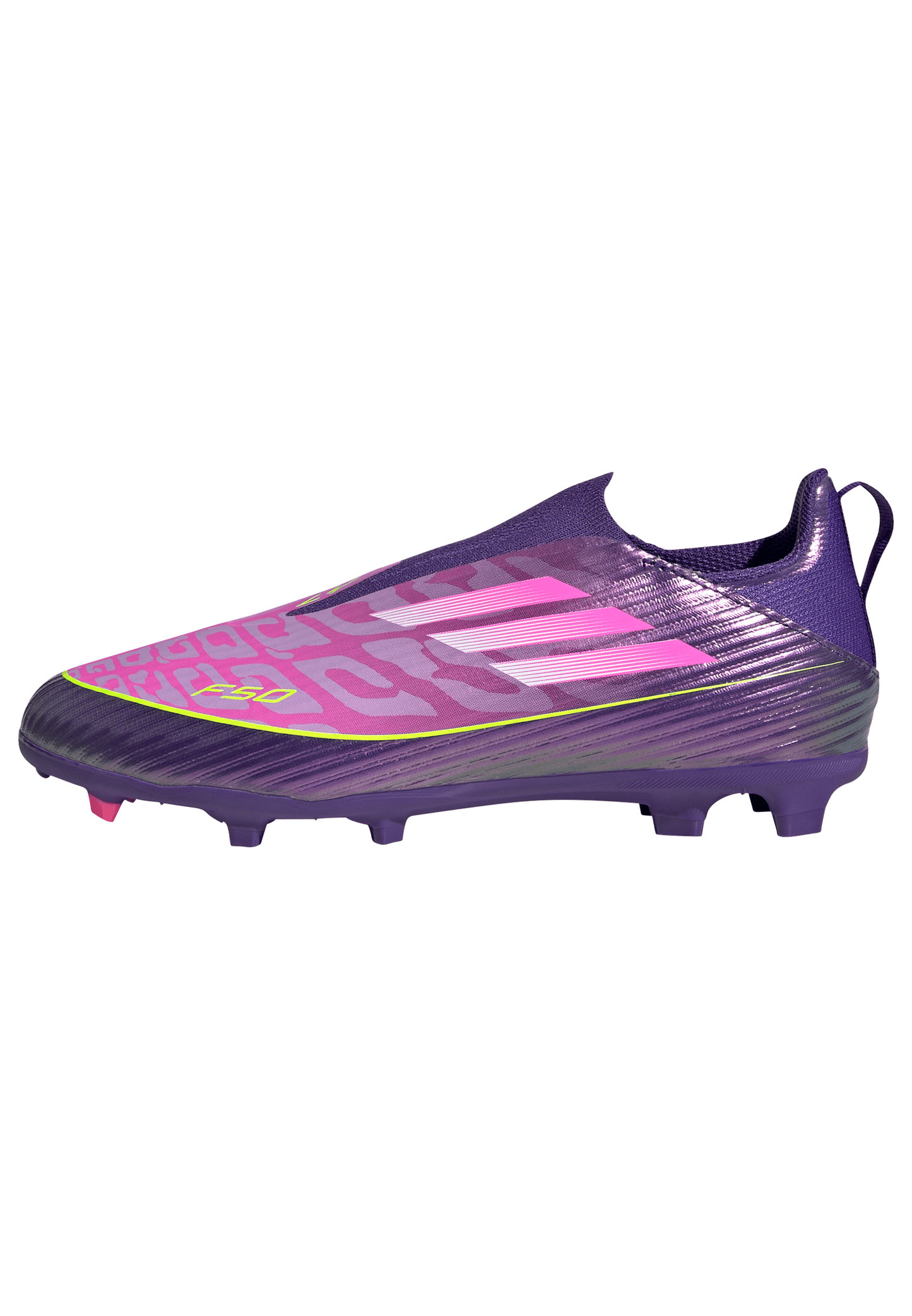 adidas Junior F50 League LY Lamine Yamal FG Firm Ground Soccer Cleats - Purple / Unity purple/ FTwr white/ Lucid Lemon (Copy)