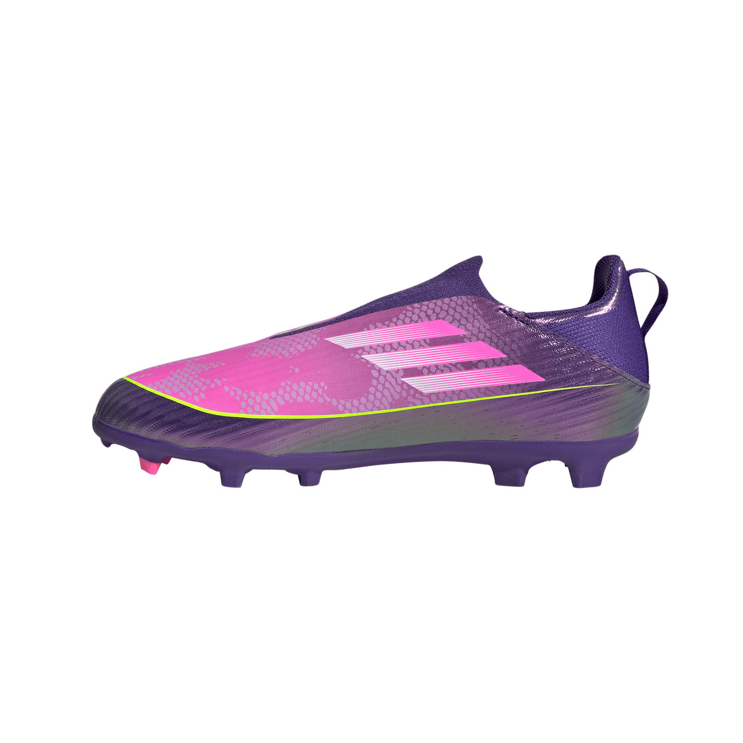 adidas Junior F50 League LY Lamine Yamal FG Firm Ground Soccer Cleats - Purple / Unity purple/ FTwr white/ Lucid Lemon (Copy)