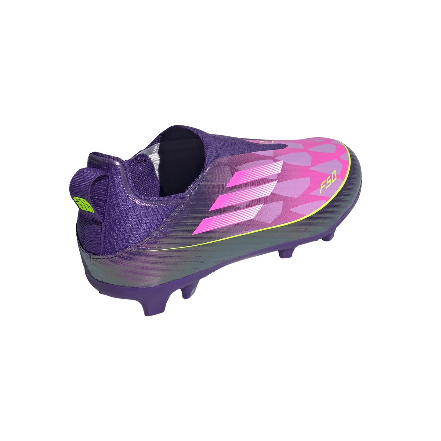 adidas Junior F50 League LY Lamine Yamal FG Firm Ground Soccer Cleats - Purple / Unity purple/ FTwr white/ Lucid Lemon (Copy)
