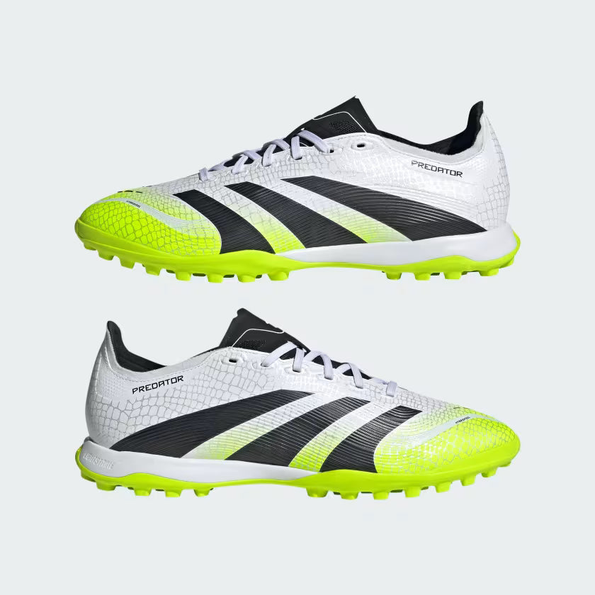 adidas Predator League TF Turf Soccer Shoes - Ftwr White/ Core Black/ Lucid Lemon