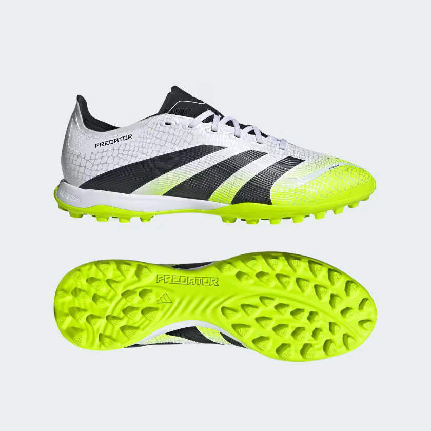 adidas Predator League TF Turf Soccer Shoes - Ftwr White/ Core Black/ Lucid Lemon