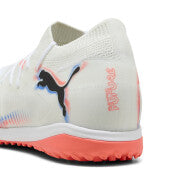 Puma Future 8 Match TT Turf Soccer Shoes - White/ Puma/ Black Glowing Red