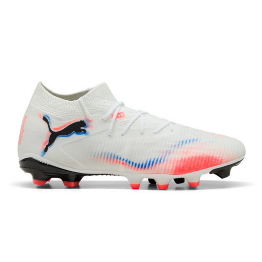 Puma Future 8 Match FG Firm Ground Soccer Shoes - White/ Puma/ Black Glowing Red