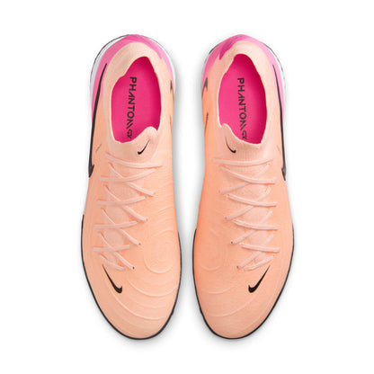 Nike React Phantom GX II Pro TF Turf Soccer Shoes - Crimson Tint/ Black-Pink/Tint