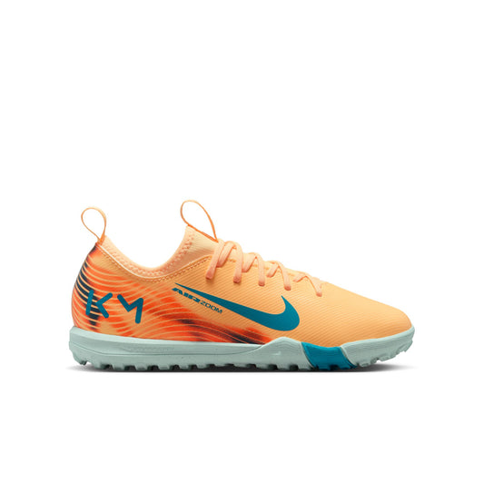 Nike Junior Vapor 16 Academy Kylian Mbappe TF Turf Soccer Shoes - Melon Tint/Neo Turq-Igloo