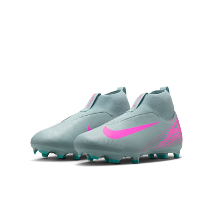 Nike Junior Zoom Superfly 10 Academy FG Firm Ground Shoes - Ocean Cube/ Pink Blast