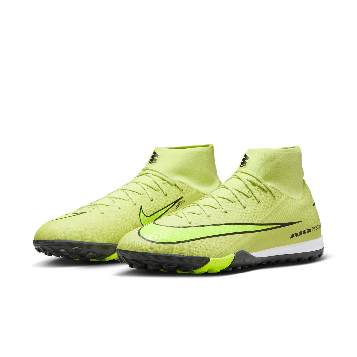 Nike Air Zoom Mercurial Superfly 10 Academy TF Turf Soccer Shoes - Limelight/Volt-Hyper Crimson