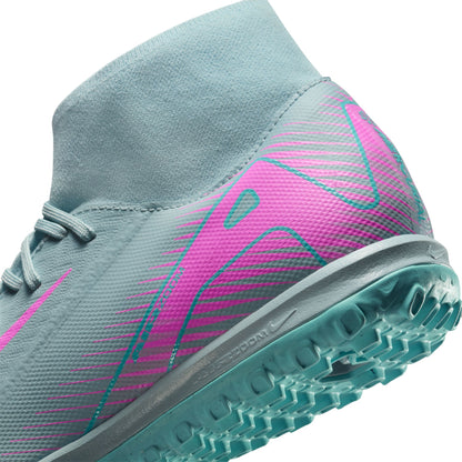 Nike Air Zoom Mercurial Superfly 10 Academy TF Turf Soccer Shoes - Ocean Cube/Pink Blast