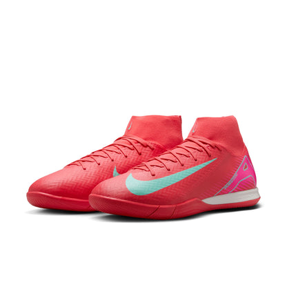Nike Air Zoom Mercurial Superfly 10 Academy Indoor Soccer Shoes - Ember Glow/ Aurora Green