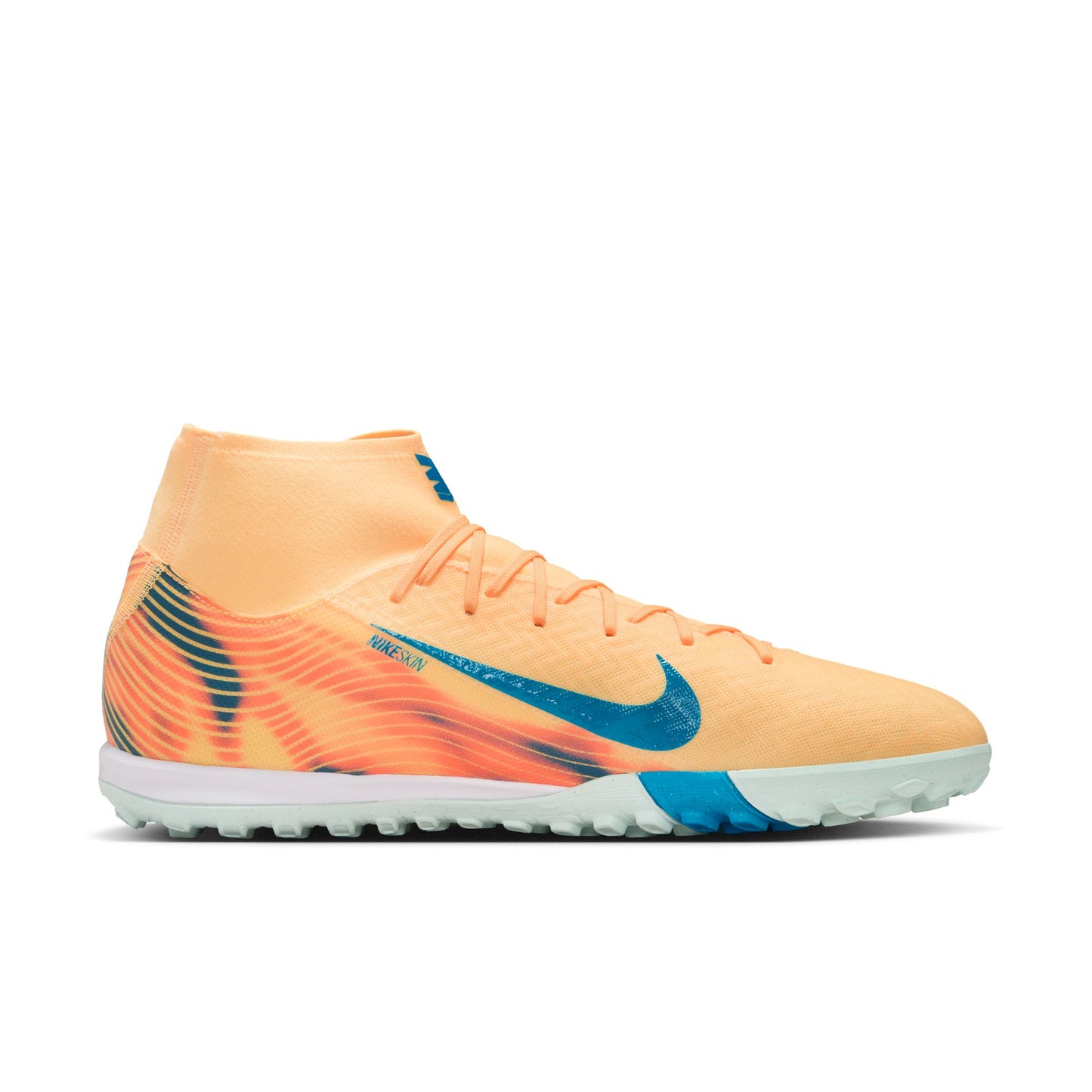 Nike Air Zoom Mercurial Superfly 10 Academy Kylian Mbappé TF Turf Soccer Shoes - Melon Tint/Neo Turq Igloo