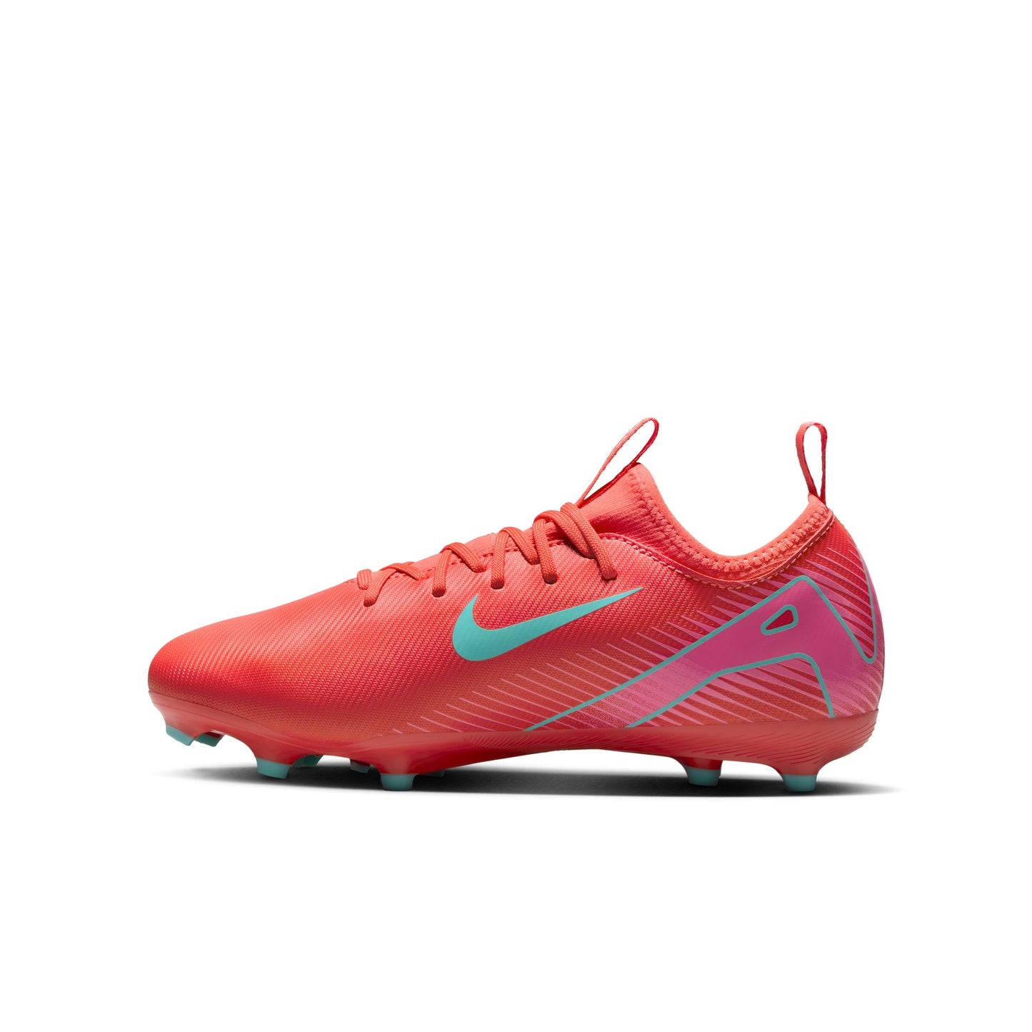 Nike Junior Vapor 16 Academy FG/MG Soccer Cleats - Ember Glow/Aurora Green