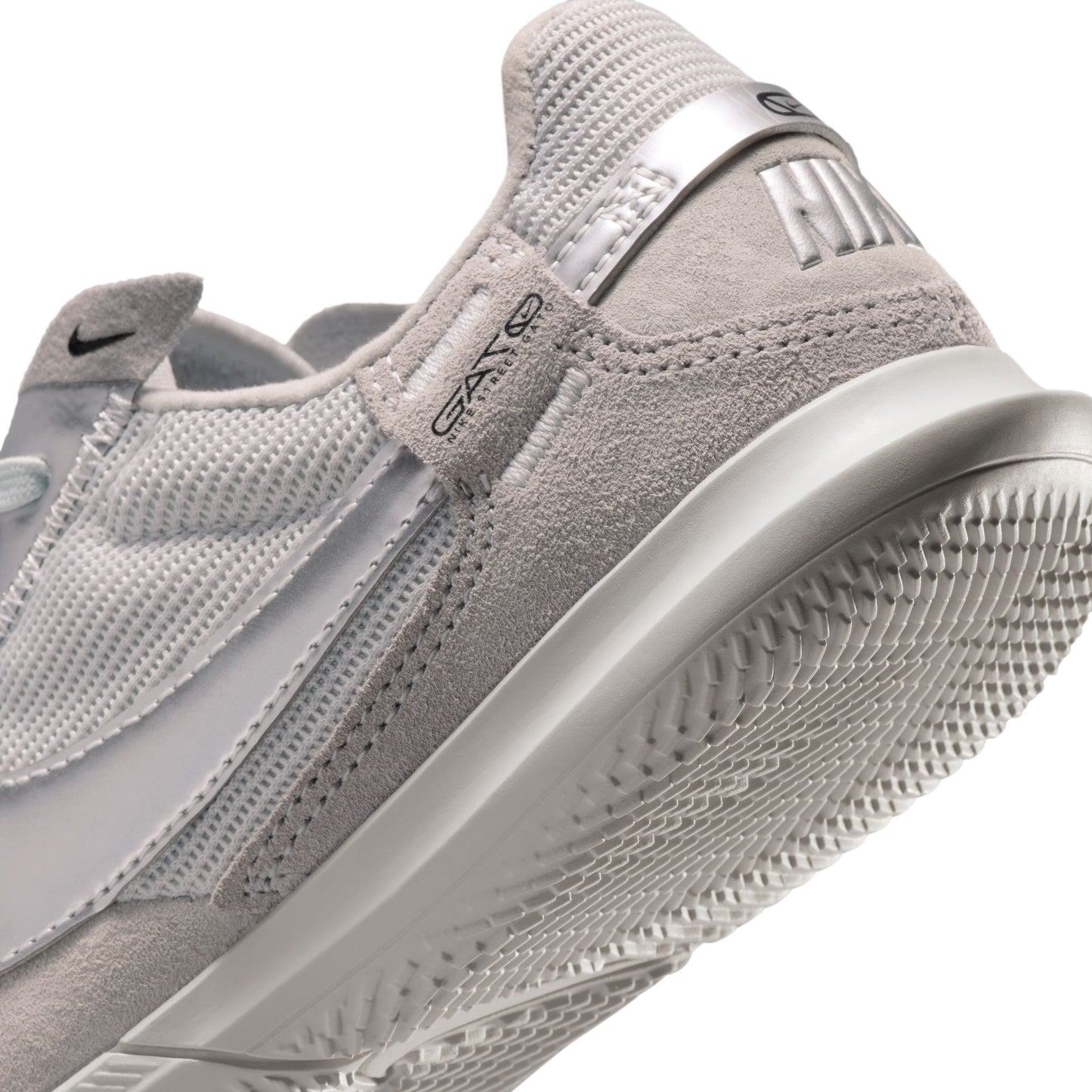 Nike Junior StreetGato IC Indoor Soccer Shoes- Lt Smoke Grey/Metallic Silver