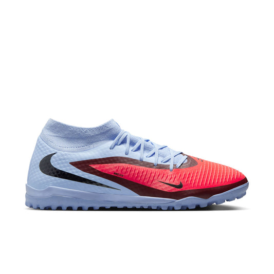 Nike Phantom 6 360 High Academy DF TF Turf Soccer Shoes - Royal Tint/ Bright Crimson